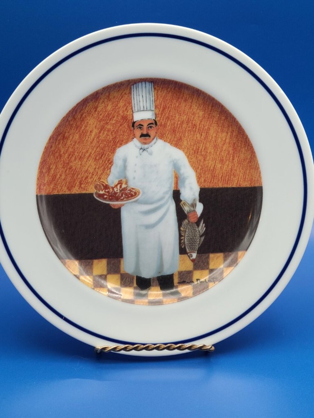 6 Williams Sonoma Guy Buffet Vintage Chef Series Dessert Salad Plates - Picture 6 of 14